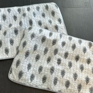 Tahari White and Gray set of two shams